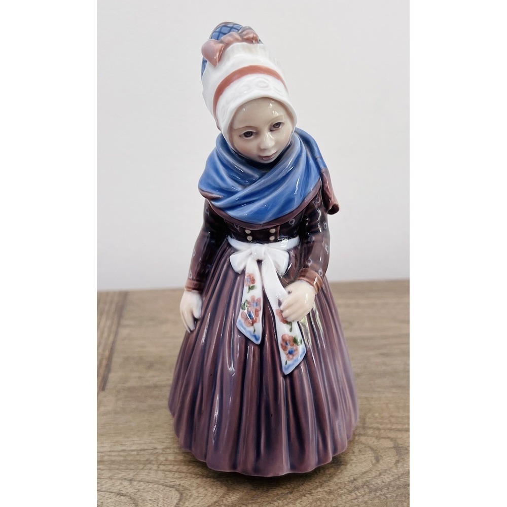 Vintage Dahl Jensen Copenhagen 1165 Fanoe Girl Porcelain Figurine Denmark 7 3/8"